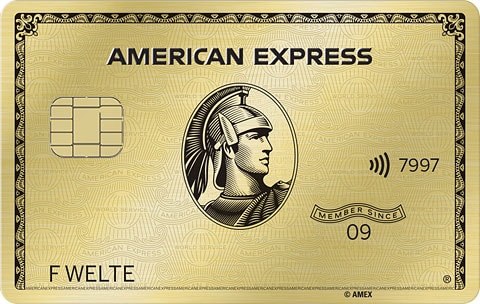 Offizielle Abbildung der American Express Gold Kreditkarte